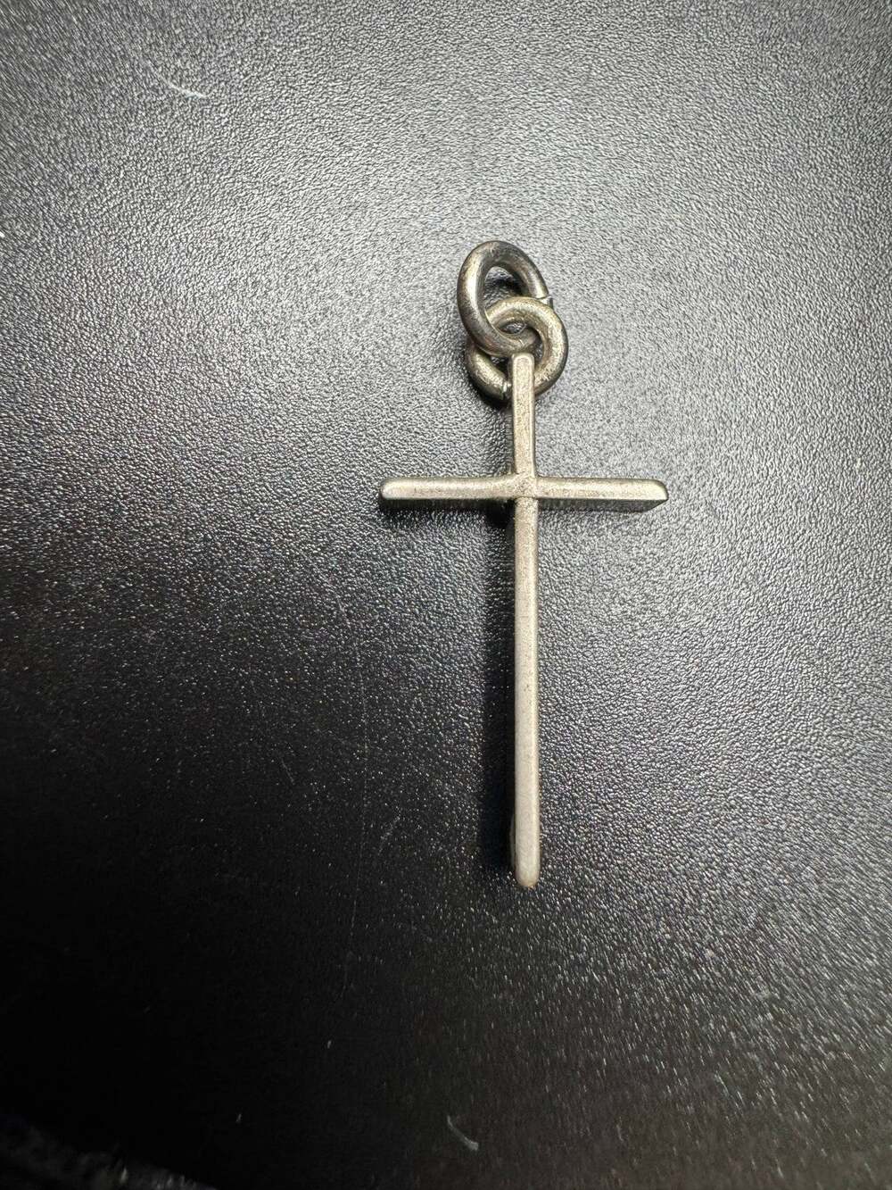 Chapel 925 Sterling Silver Cross Pendant Minimalist Religious Charm 0.75 Inch